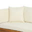 Lit de jour convertible d'extérieur moderne en bois d'acacia pour terrasse avec coussins, accoudoirs réglables pour le bord de la piscine, véranda-591775699