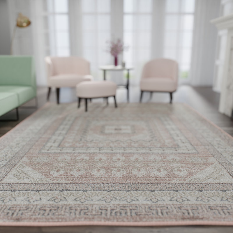 Tapis rose Dionne, Tapis de couloir 2 pi x 8 pi