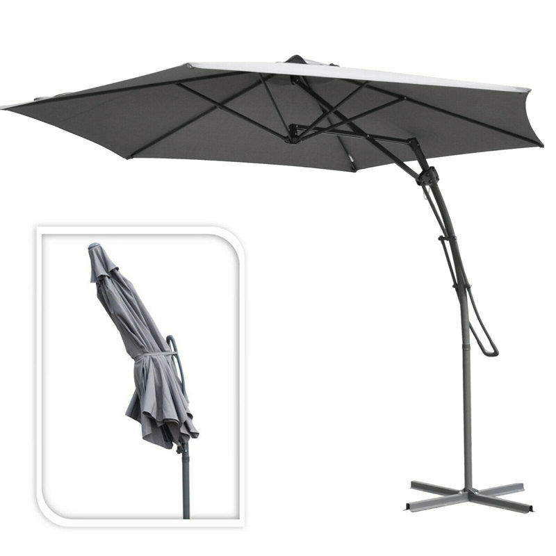 Weir Cantilever Parasol, Grey