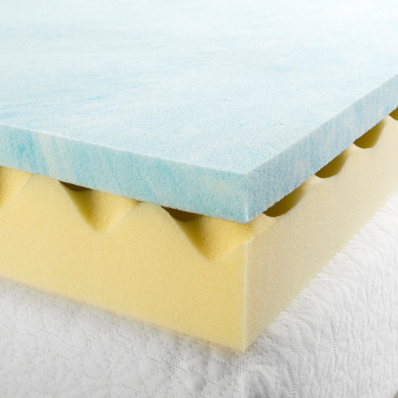 Surmatelas en mousse viscoélastique imprégnée de gel alvéolée Zinus, Simple, 4"
