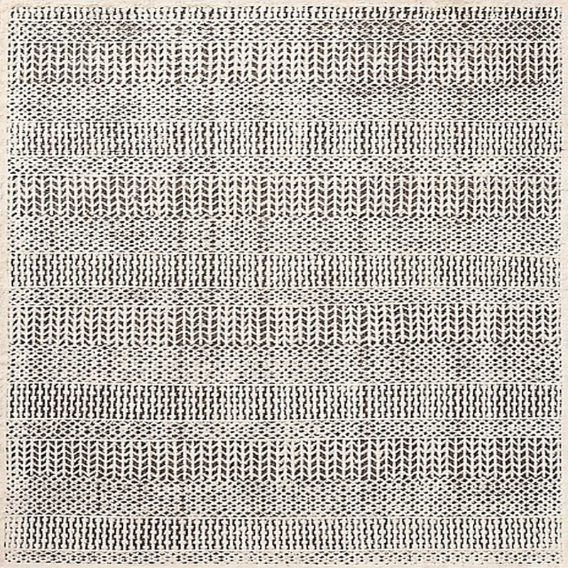 Tapis gris à motif géométrique Nocona, Carré 3 pi