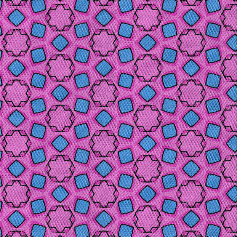 Tapis mauve / bleu Power Loom, Carré 7 pi