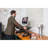  40 in. Black Height Adjustable Standing Desk Converter Double Monitor Riser with Dual Piston Lift Mechanism