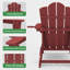 Chaise Adirondack pliante Ayanda en PEHD avec porte-gobelet double (ensemble de 2)-167410487