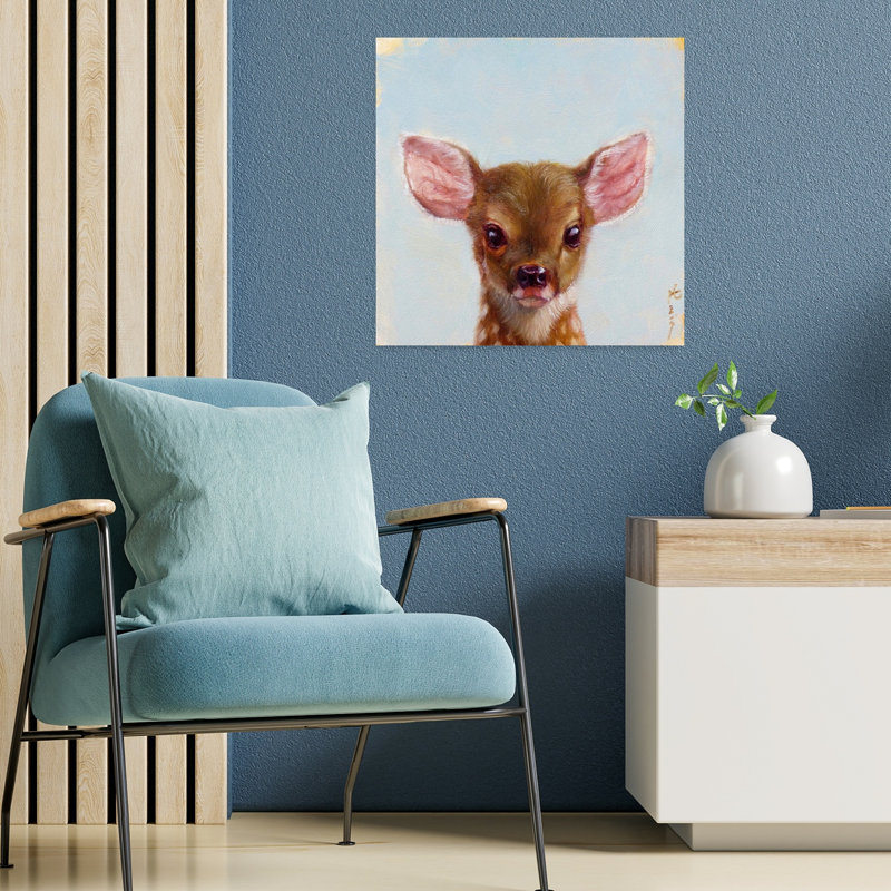 Art contemporain Bambi, H 18 po x l 18 po