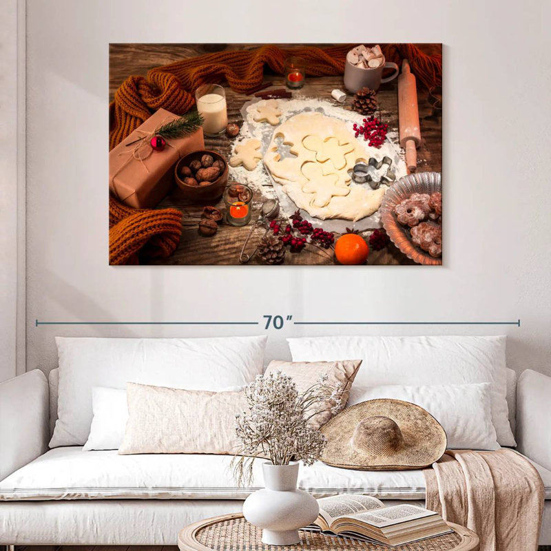 Senne Baking Gingerbread Men, 32" H x 48" W