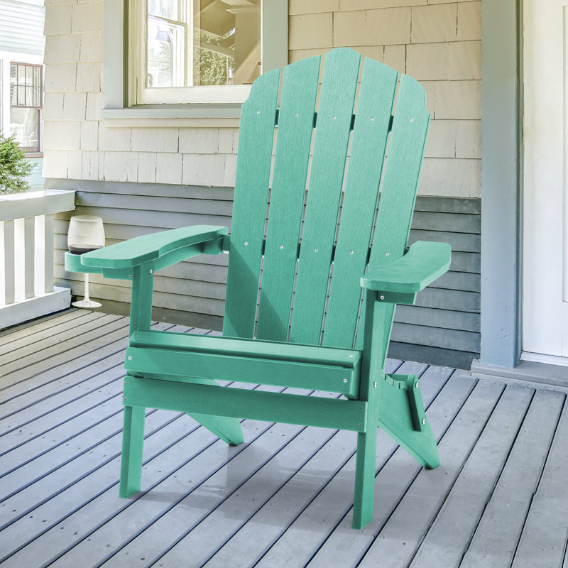 Chaise Adirondack pliante en plastique Sheredan, Vert clair