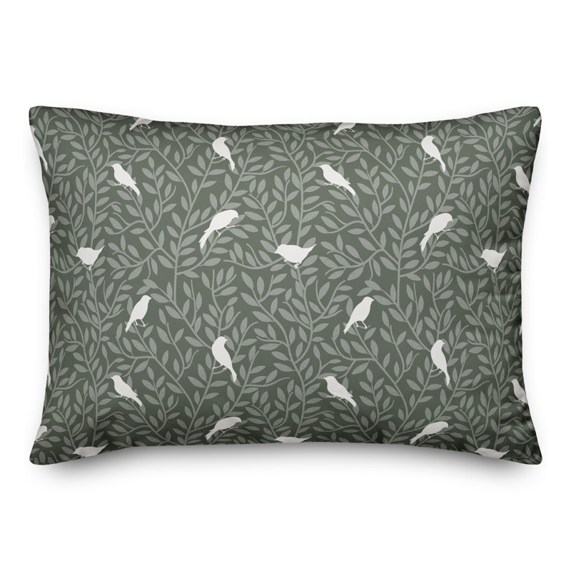  Coussin décoratif intérieur / extérieur en polyester à imprimé animal, H 18 po x l 25 po, Sauge