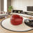 Red curved negotiating sofa