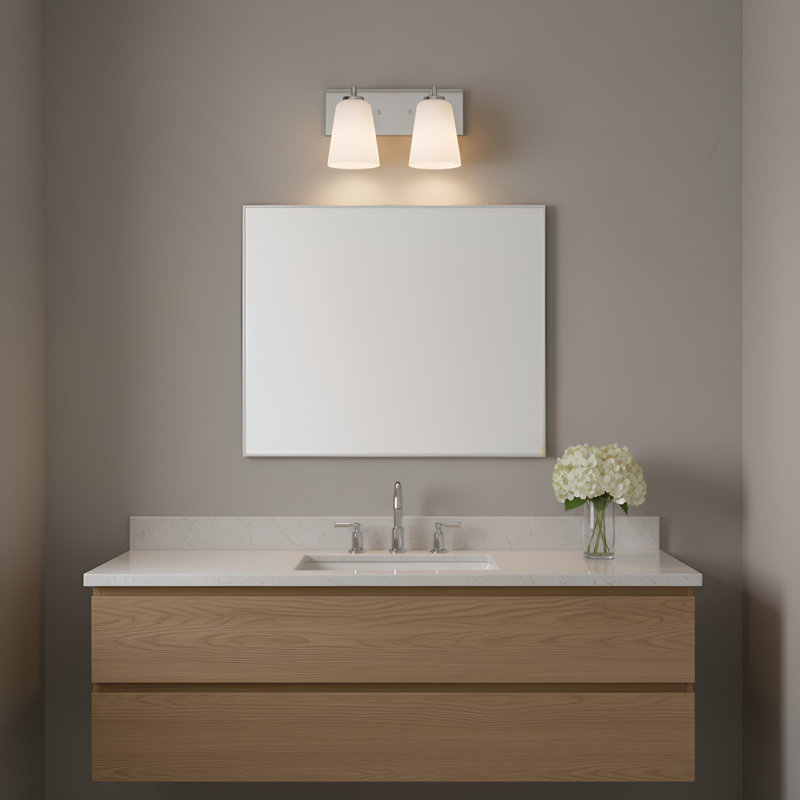 Miles Medium Vanity from Generation Lighting , Chrome, White