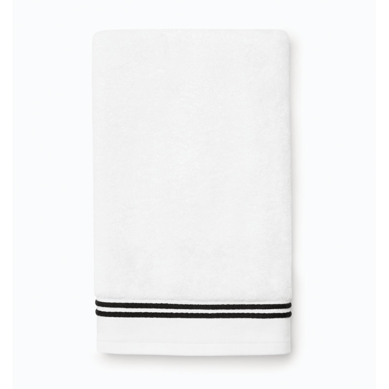 Aura Hand Towel, White/Black