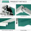 Auvent de balcon 10 pi x 8 pi. Et eau. Contrôle manuel de la structure en aluminium. Convient à différentes surfaces. Protège de la chaleur du soleil. Pour terrasse, cour. Choix de positions polyvalents. Fabrication extérieure robuste