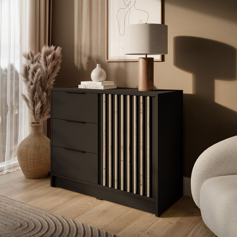 105 cm W Sideboard, Graphite/Artisan Oak