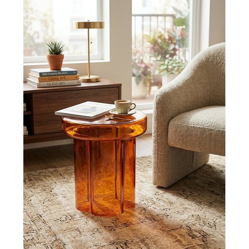 Table en verre Kensley Paprika