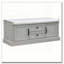Banc de rangement avec 2 tiroirs et 2 armoires, banc à chaussures avec coussin amovible pour le salon, vestibule (gris délavé)
