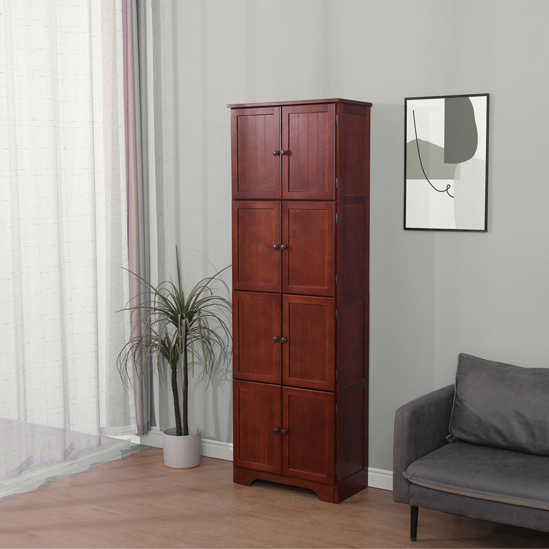 Freestanding Linen Cabinet, Brown