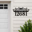 Plaque d'adresse murale 1 ligne "Scrolled Heart"-220928410-220955302