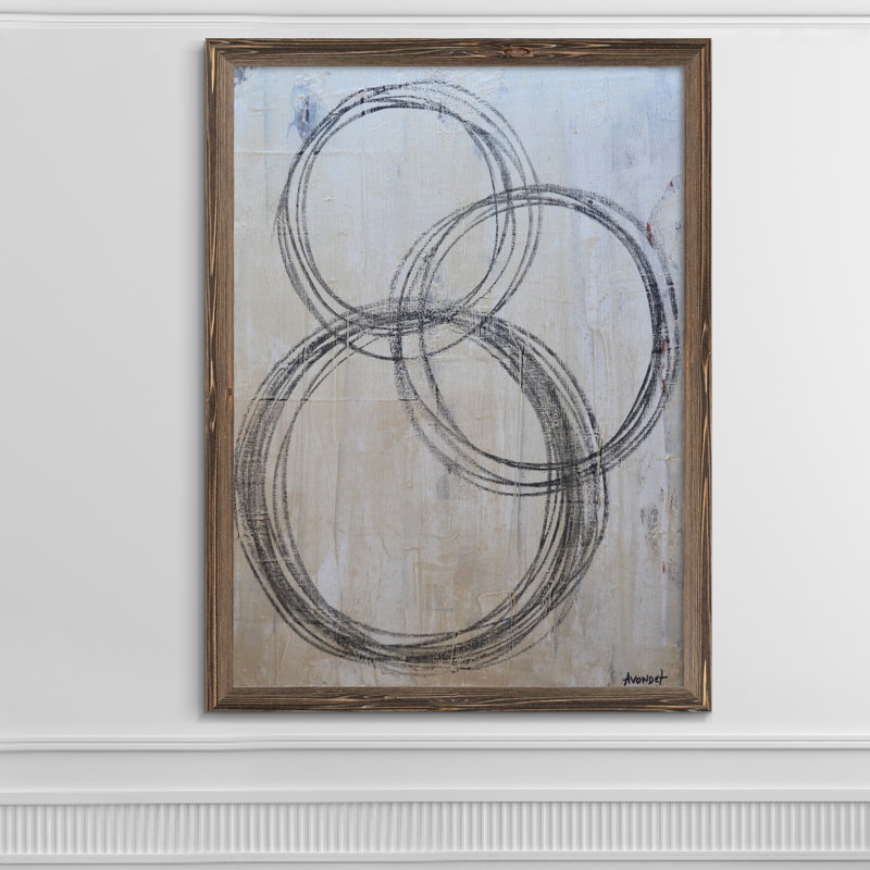 « circulaire i » par paul cezanne-image-cadre de dessin, H 38 po x l 28 po x P 1,25 po, Espresso Framed Canvas, Pas de tapis
