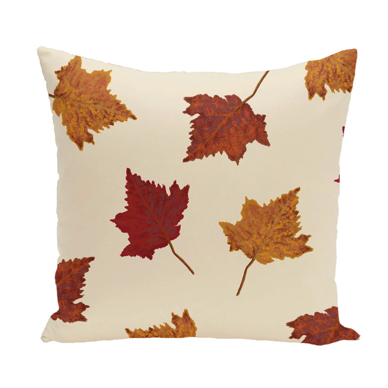 Floral Reversible Throw Pillow, 20" H x 20" W, Off White
