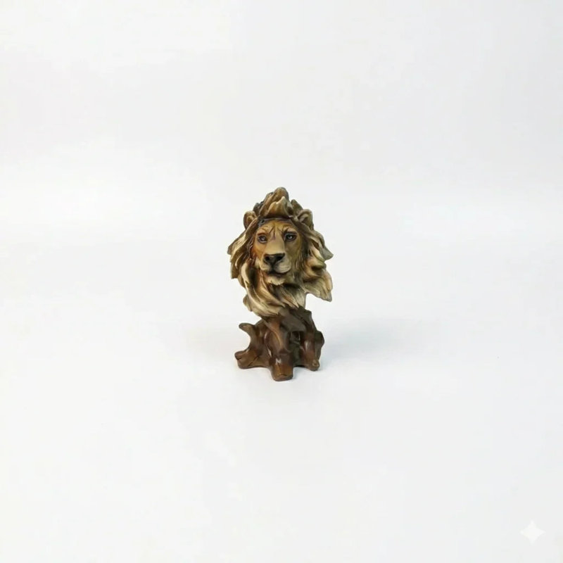 House Of Avana Antique Golden Lion King Statue