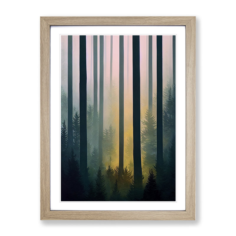 The Gentle Forest - Single Picture Frame Print, 64cm H x 46cm W x 2cm D, Oak Framed