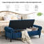 Banc de rangement en velours 66,9 po-1040864208