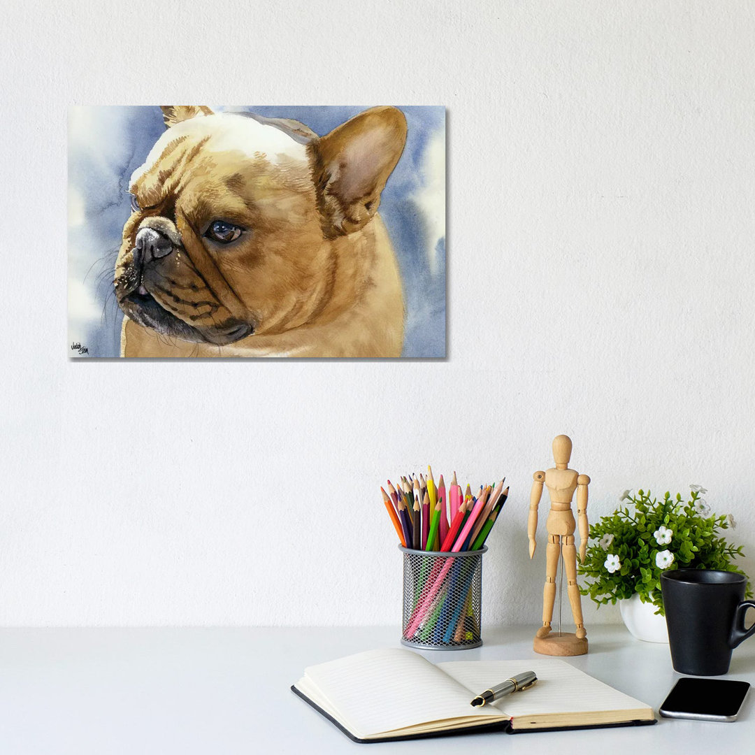 Fawn Frenchie - French Bulldog by Judith Stein - Wrapped Canvas Painting