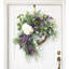 Couronne florale artificielle 28 po