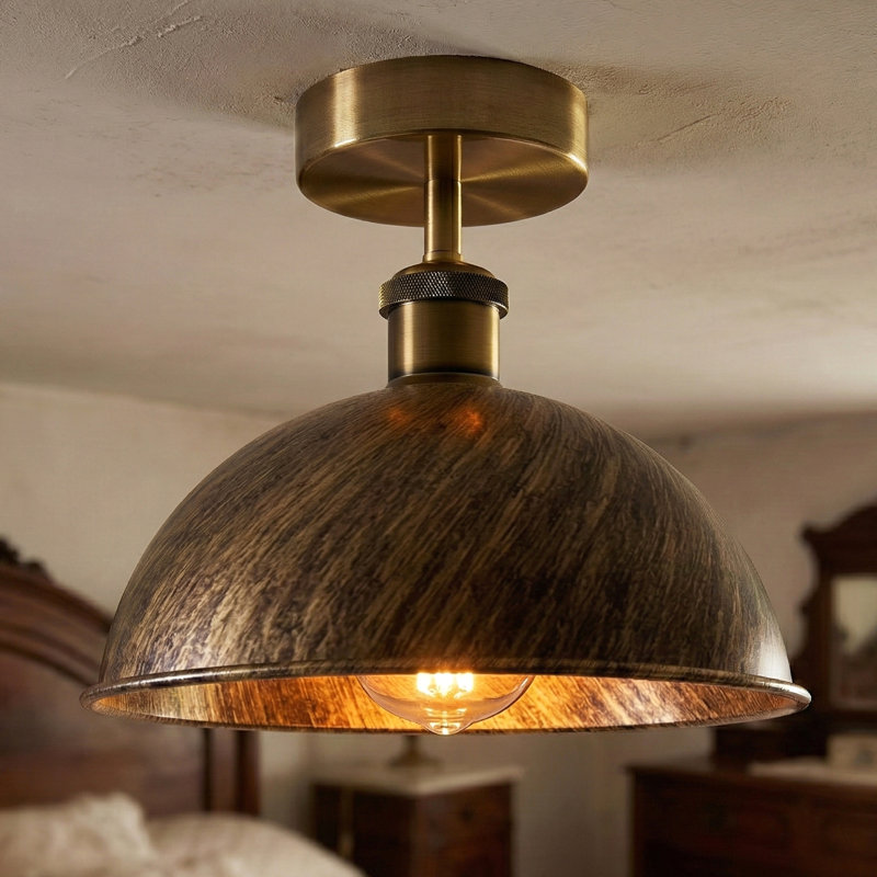 Semi Flush Mount, Brushed Brass