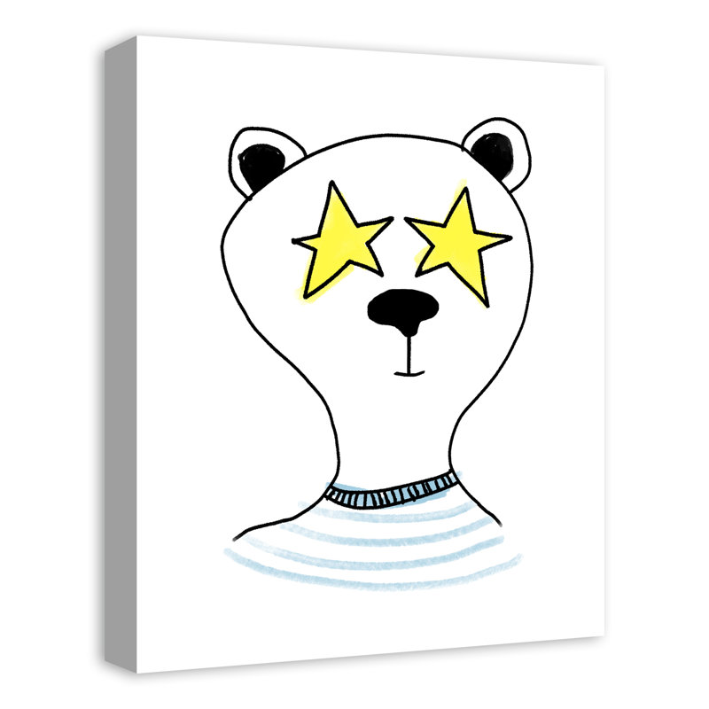 Art sur toile panda superstar Spears, Toile tendue, H 20 po x l 16 po x P 1,25 po