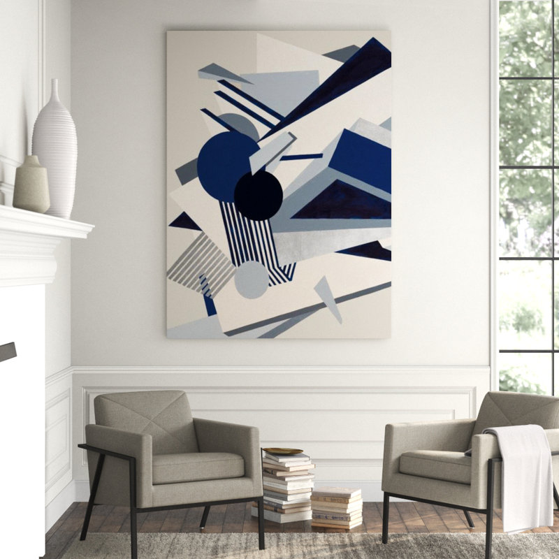 Tin Roof I Print by Janice Sadler, 74" H x 54" W x 1.5" D, Gild Silver