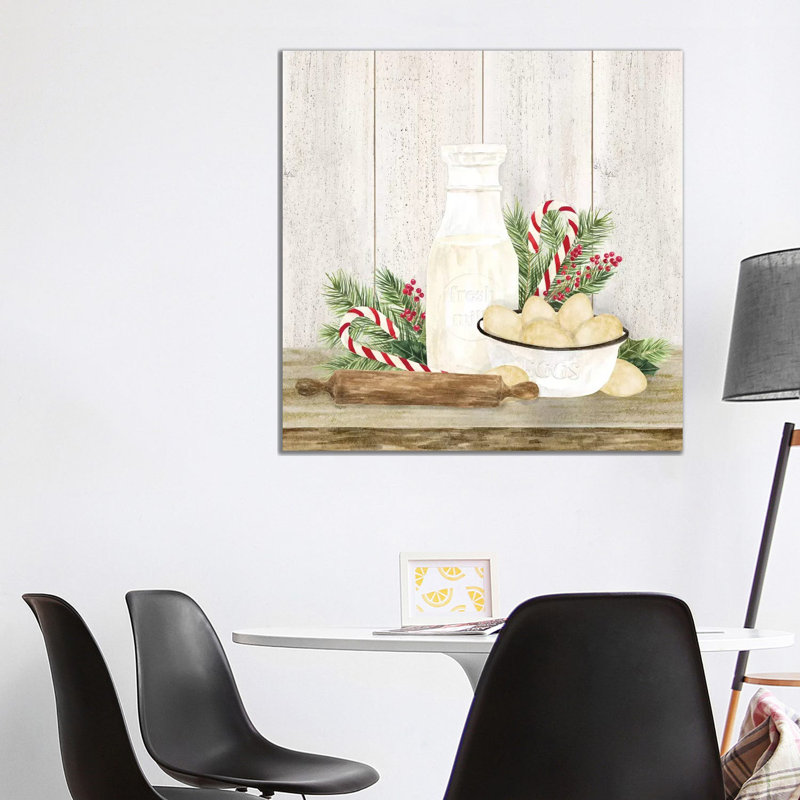 Christmas Kitchen II 1 Piece Wrapped Canvas Painting, 93.98 cm H x 93.98 cm W x 1.91 cm D
