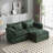 Luxurious Oversized Double Sofa with Chenille Fabric and Removable Armrests-1268184544