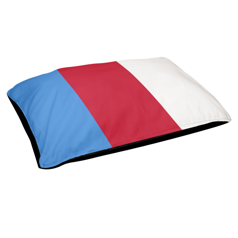 Coussin Houston, Petit (l 28 po x P 18 po x H 6 po), Accent rouge
