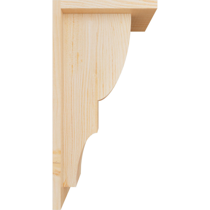 Corbeau Ridgewood avec contre-plaque, H 16 po x l 5,5 po x P 8 po, Sapin de Douglas, Lisse