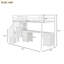 Structure de lit simple de taille mezzanine avec bureau intégré et tiroirs de rangement doubles-1122775318