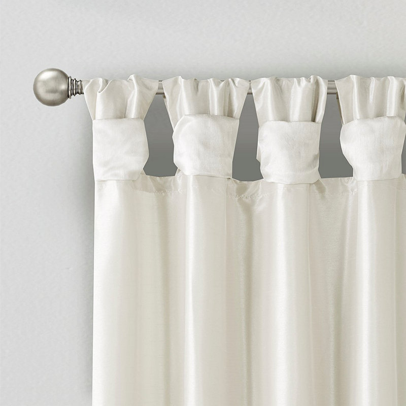Panneau de rideau de fenêtre Twist, Blanc, L 50,03 po x L 95,03 po