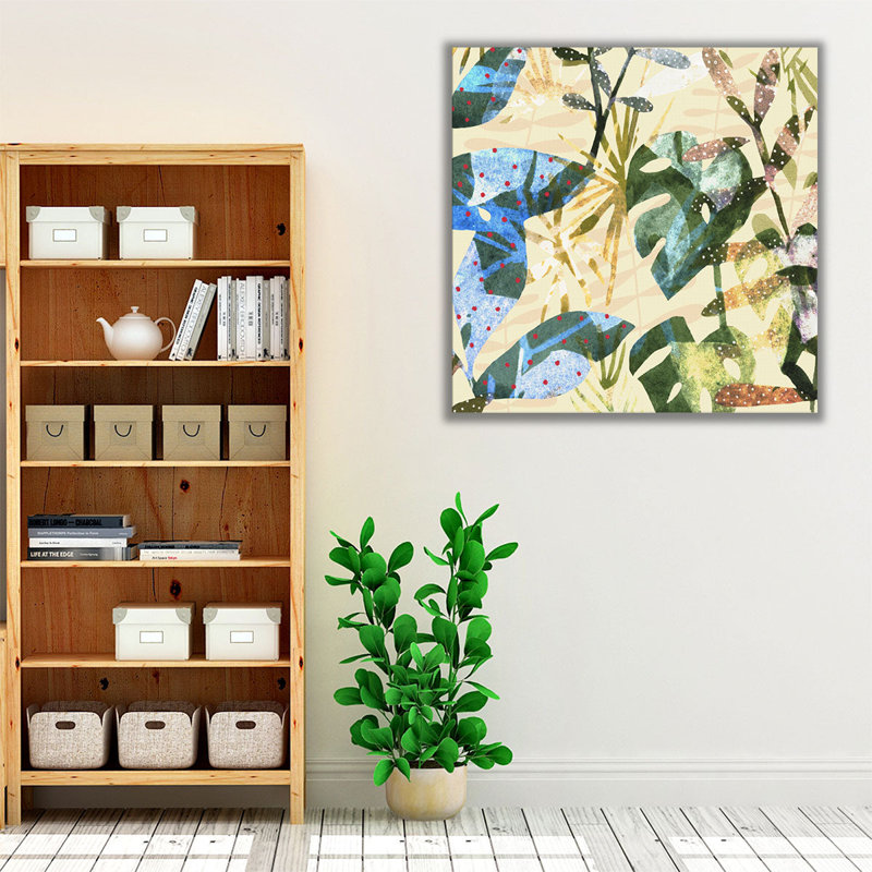 «Technicolor Jungle IV», reproduction d'art sur toile, H 12 po x l 12 po