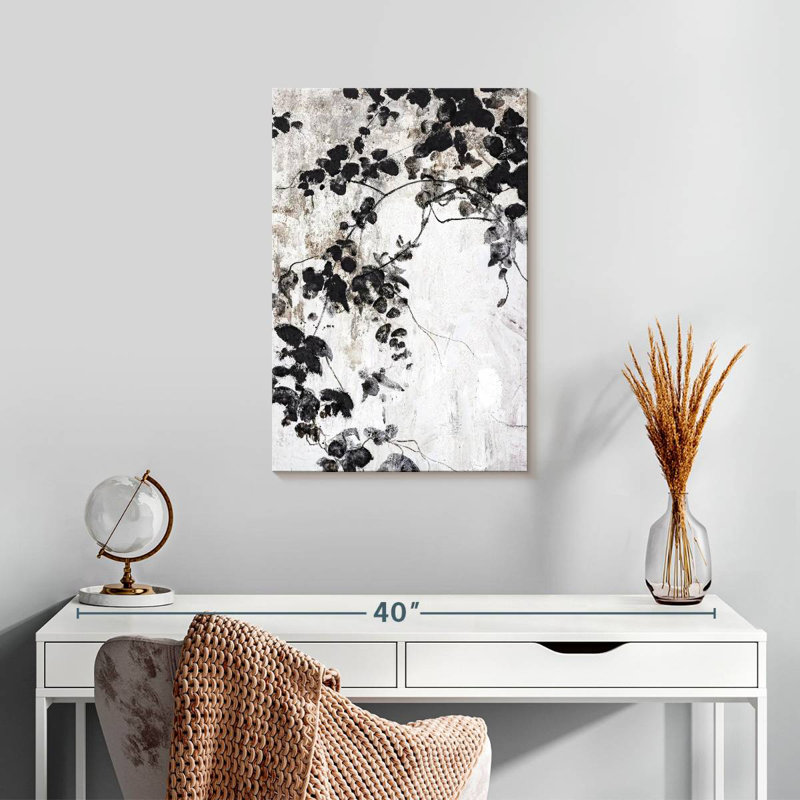Harnek feuilles noires, H 24 po x l 16 po