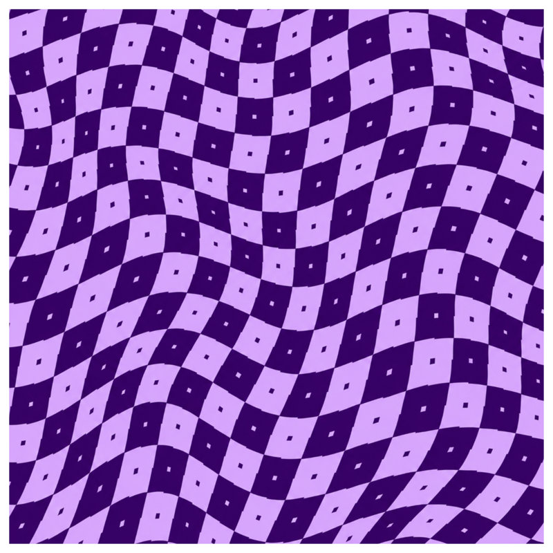 Purple Checkered Waves Comforter, Twin