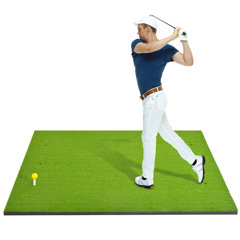  The Original Country Club Elite® by Real Feel Golf Mats® 4' X  4' Chipping/Juniors Golf Hitting Mat, Heavy Duty Commercial Practice Mat, Accepts A Real Tee