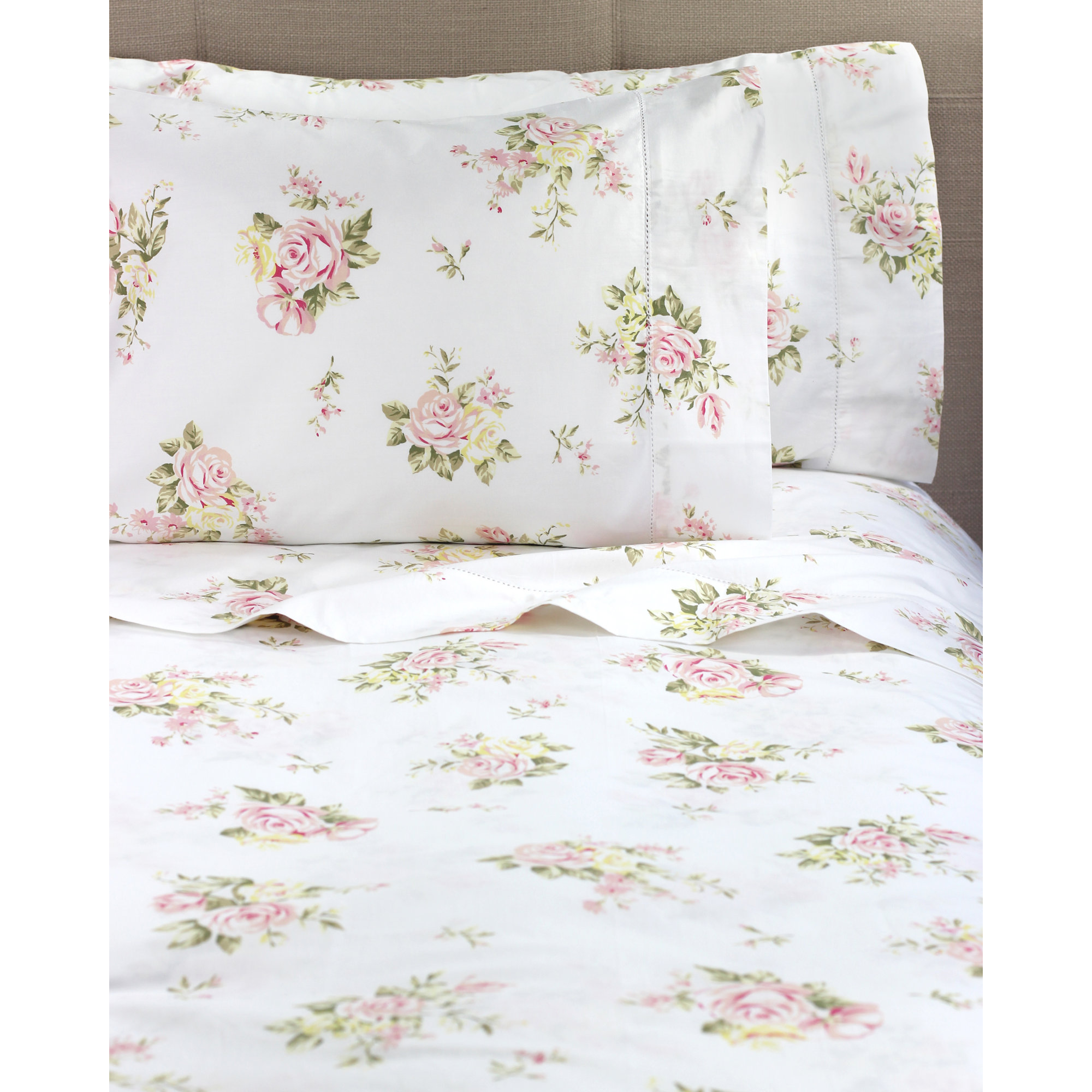 100% Cotton Sheet Set, Twin Sheet Set + Fitted Sheet + 1 Pillowcase
