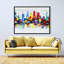 Abstract And Colorful City Print On Canvas-98693956
