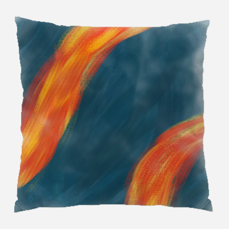 Coussin décoratif à peinture, Synthétique, Extérieur