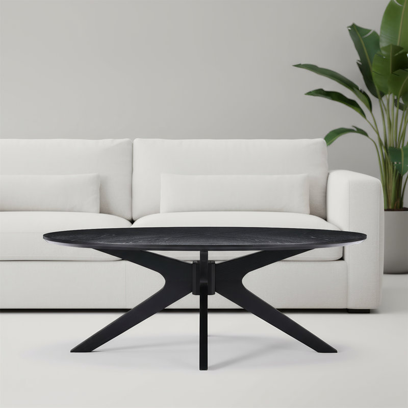 Table basse ovale en bois 47 pouces