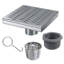 Drain carré carré en acier inoxydable 304 brossé 304