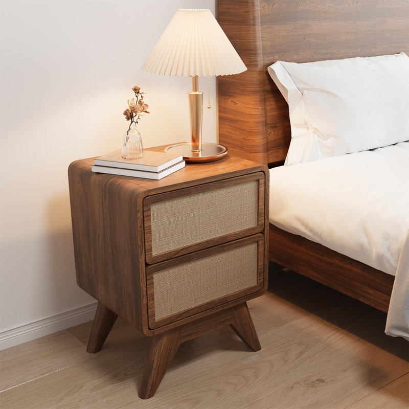 2 - Drawer Nightstand, Walnut
