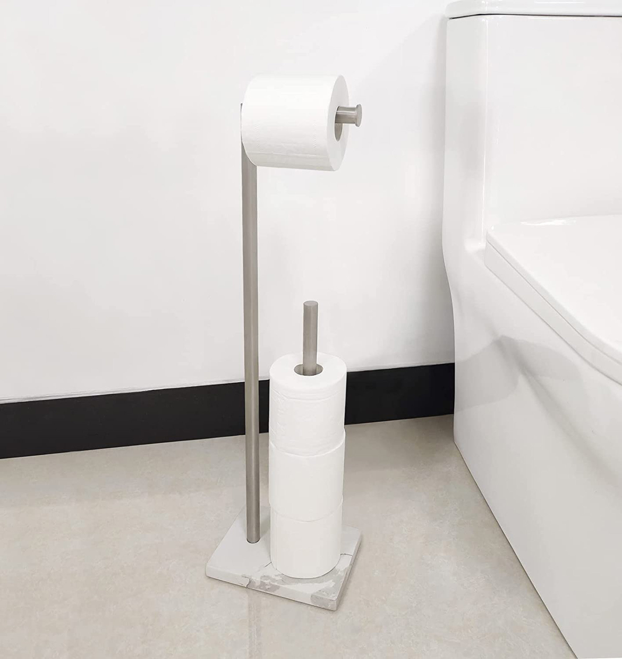 SunnyPoint Toilet Paper Holder with Rectangle Base