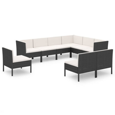 Tyrita 27.2" Wide Square Patio Sectional Set with Cushions