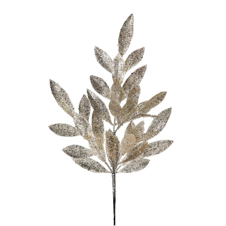 Great Choice Products 6Pcs Christmas Glitter Leaves Bay Leaves